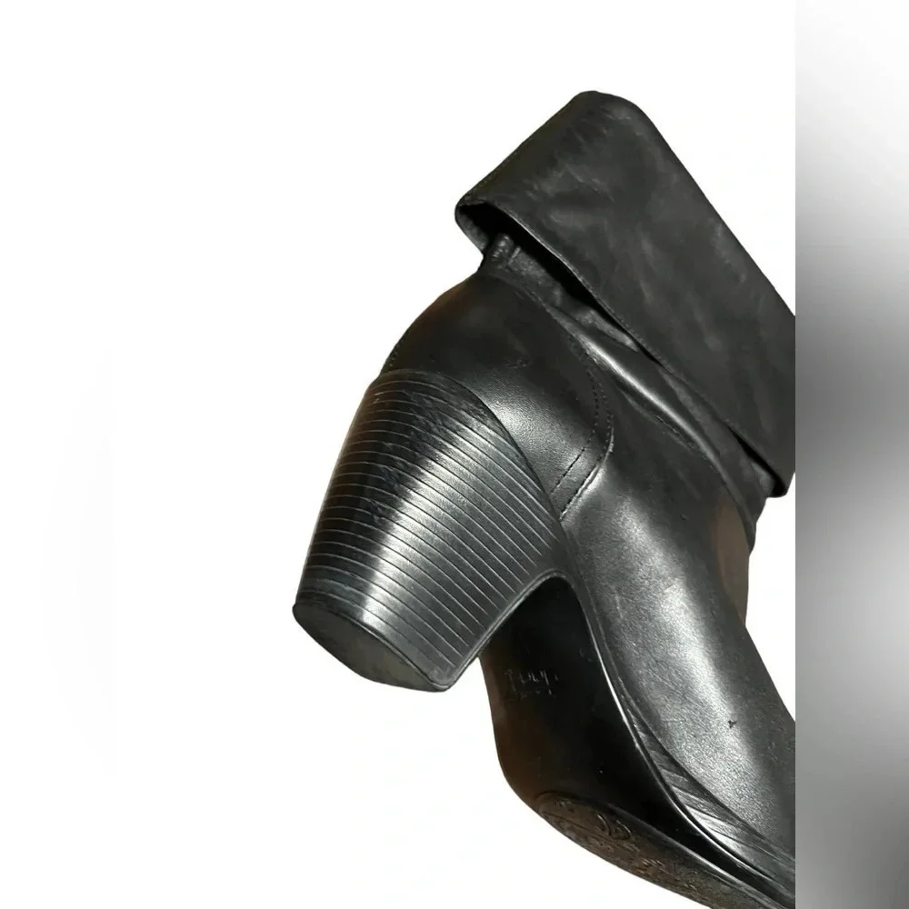 Dansko Shirley Platform Adjustable Cuff Boots Womens Size 37 Black